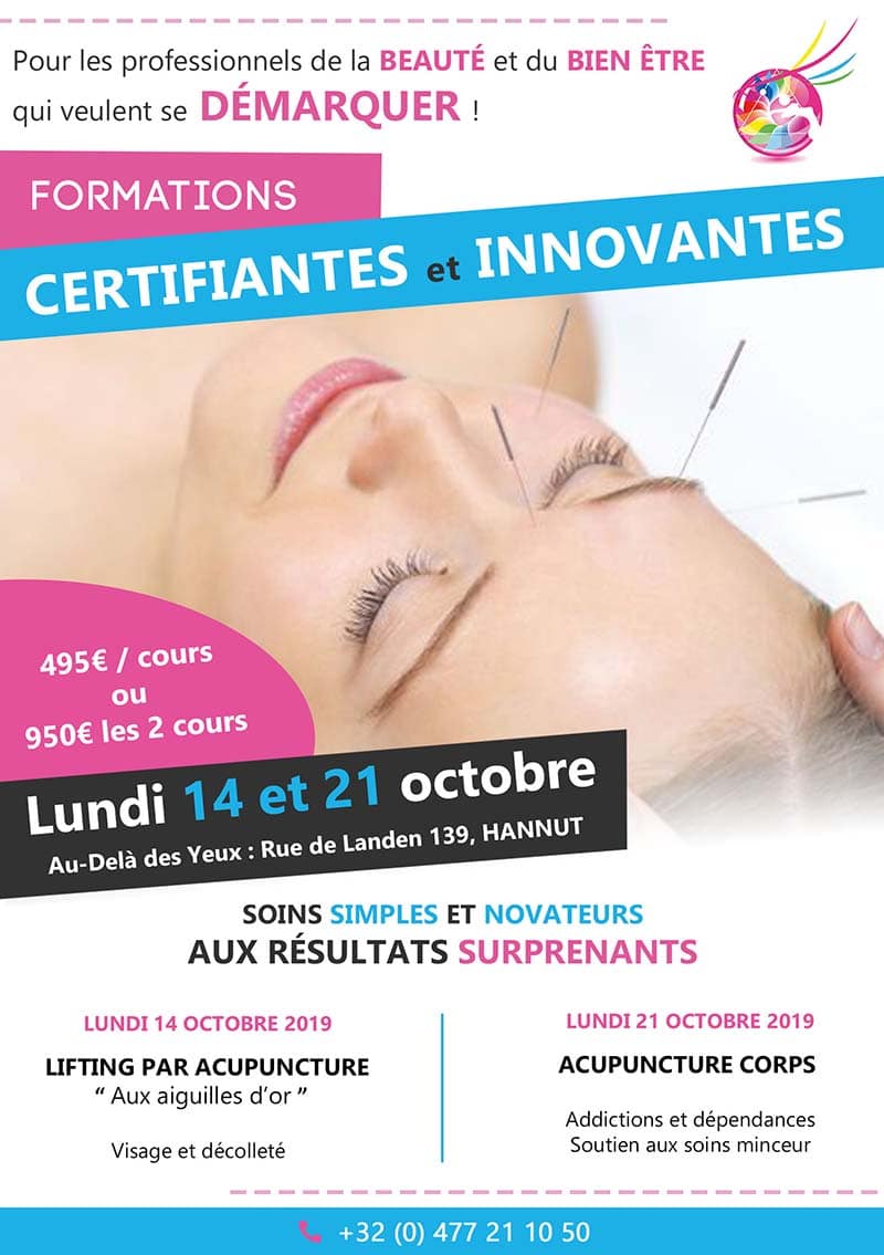 formations lifting par acupuncture flyer - Portfolio Espace Digital - Nicolas Masoni