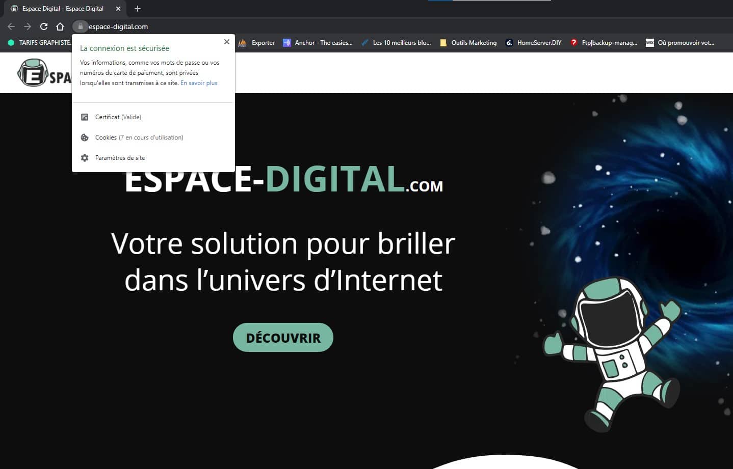 Comment référencer son site sur google - La sécurité - HTTPS - Connexion protégée